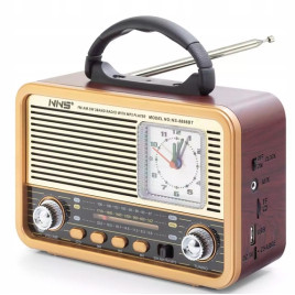 Radio z zegarem kuchenne przenośne FM akumulatorowe z Bluetooth USB