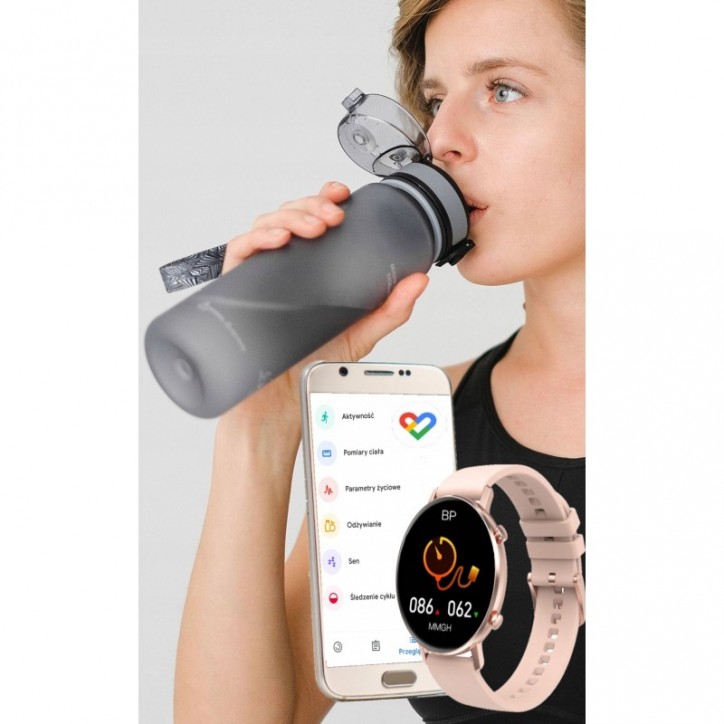 Smartwatch DT96 Ciśnieniomierz Zegarek Czarny