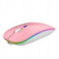 MYSZ STONE BEZPRZEWODOWA RGB Różowy MYSZ STONE BEZPRZEWODOWA RGB Różowy