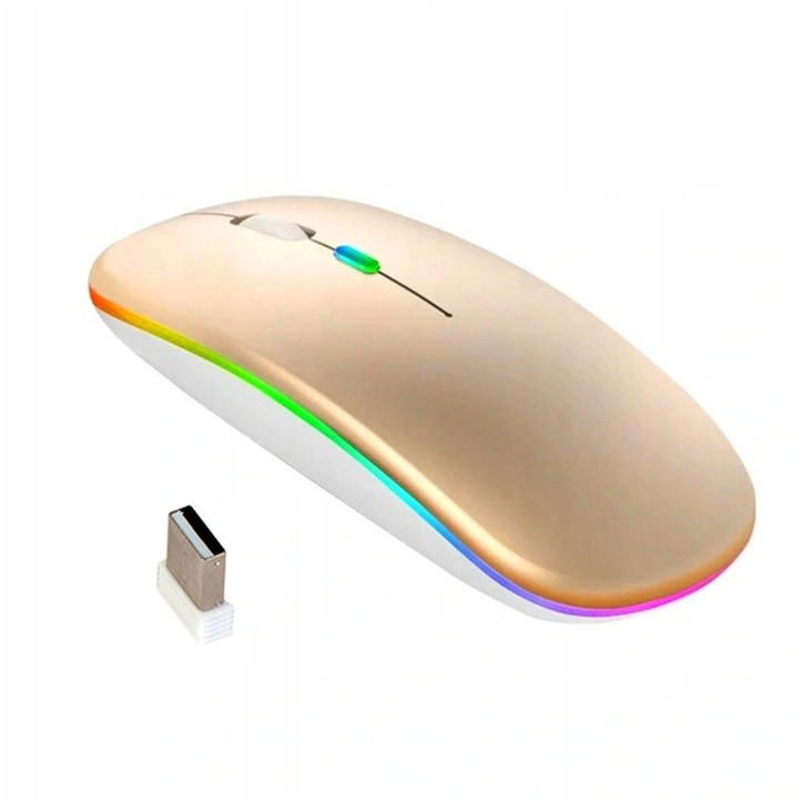 MYSZ STONE BEZPRZEWODOWA RGB Złoty MYSZ STONE BEZPRZEWODOWA RGB Złoty