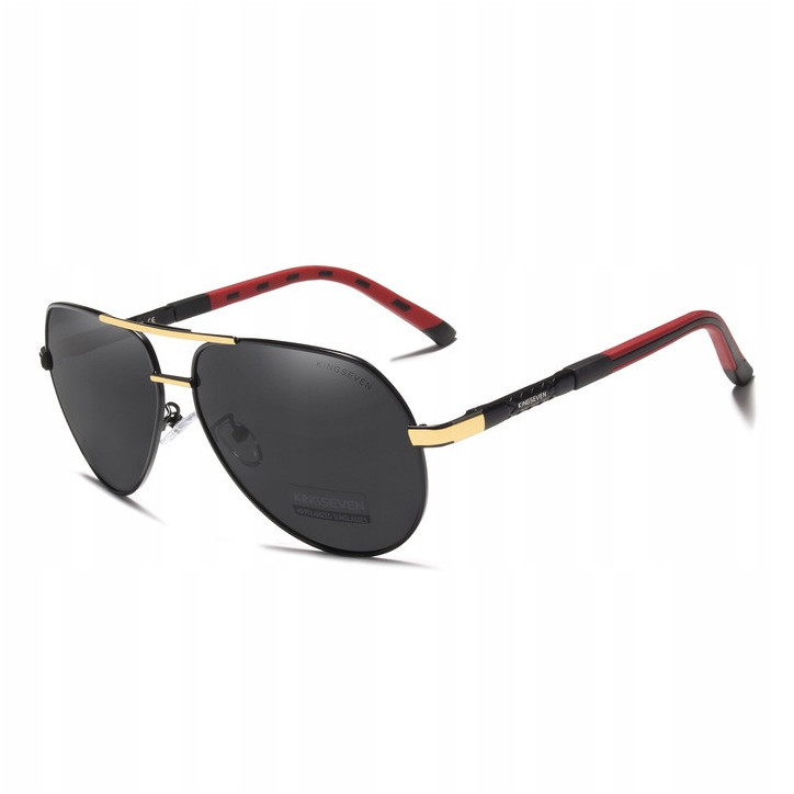 Okulary przeciwsłoneczne Kingseven N725  złoty / czarny UV400