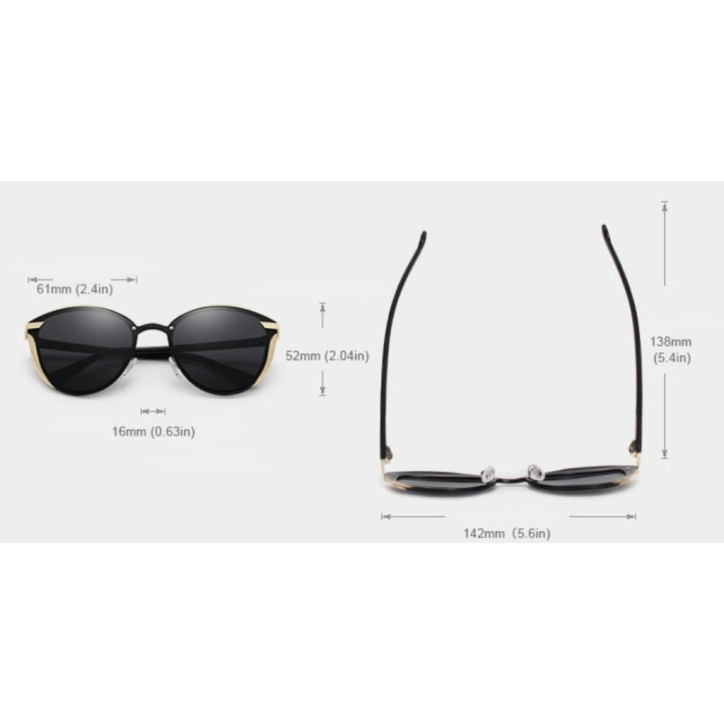 Okulary przeciwsłoneczne Kingseven N7824 złoty / czarny UV400 Okulary przeciwsłoneczne Kingseven N7824 złoty / czarny UV400