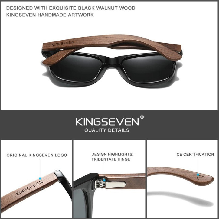 Okulary przeciwsłoneczne Kingseven N5520 czarne UV400 Okulary przeciwsłoneczne Kingseven N5520 czarne UV400