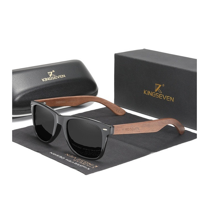 Okulary przeciwsłoneczne Kingseven N5520 czarne UV400 Okulary przeciwsłoneczne Kingseven N5520 czarne UV400