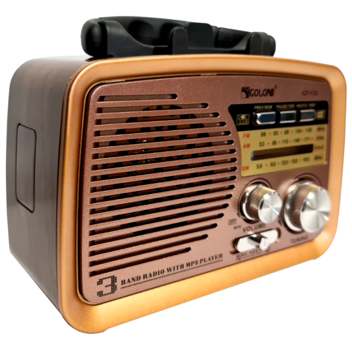 RADIO KUCHENNE FM z rączką Bluetooth sieciowe złoty