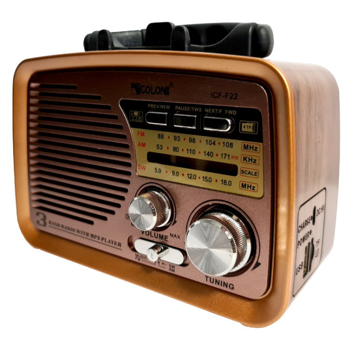 RADIO KUCHENNE FM z rączką Bluetooth sieciowe złoty