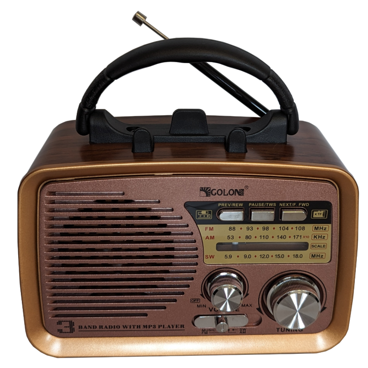 RADIO KUCHENNE FM z rączką Bluetooth sieciowe złoty