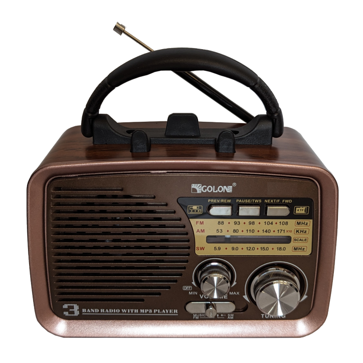 RADIO KUCHENNE FM z rączką Bluetooth sieciowe miedziany RADIO KUCHENNE FM z rączką Bluetooth sieciowe miedziany
