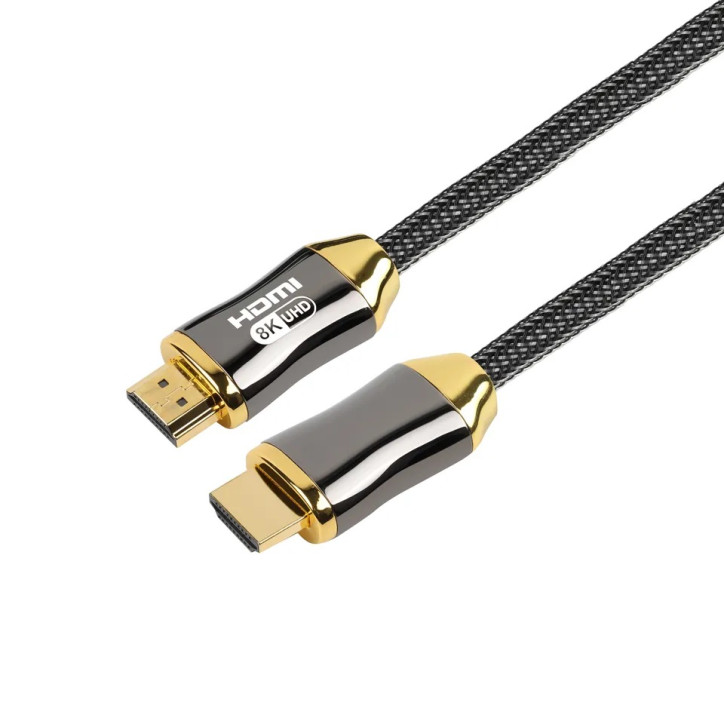 Kabel HDMI Przewód 2.1 Z OPLOTEM 8K 60HZ 48Gbps 3m