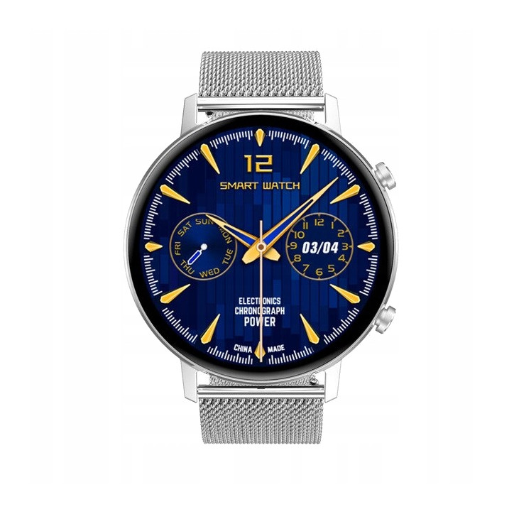 Smartwatch DT96 Ciśnieniomierz Zegarek Srebrny