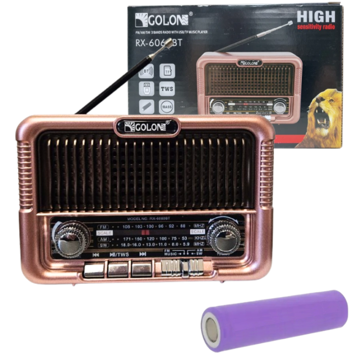 Radio Vintage FM akumulatorowe z Bluetooth i USB Radio Vintage FM akumulatorowe z Bluetooth i USB