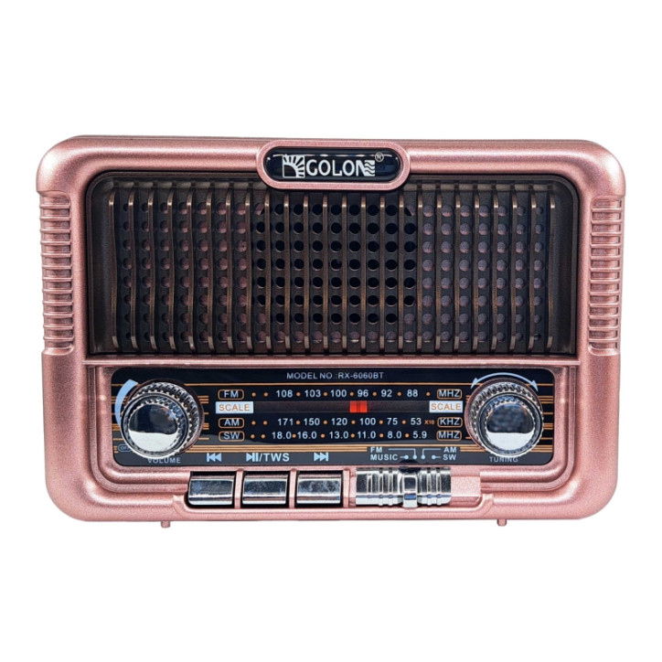 Radio Vintage FM akumulatorowe z Bluetooth i USB Radio Vintage FM akumulatorowe z Bluetooth i USB