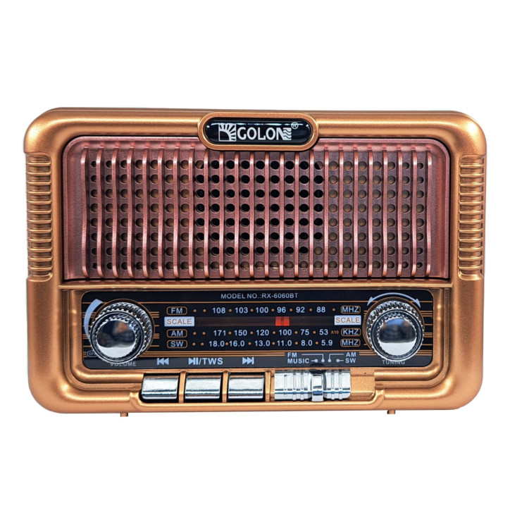 Radio Vintage FM akumulatorowe z Bluetooth i USB Radio Vintage FM akumulatorowe z Bluetooth i USB