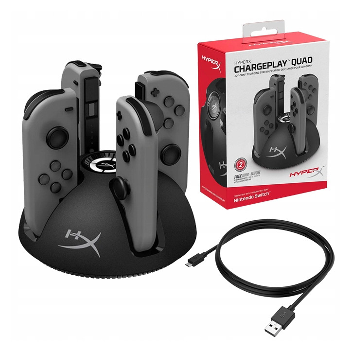 Stacja ładująca dokująca HyperX ChargPlay Quad 4w1 Nintendo Switch LED USB