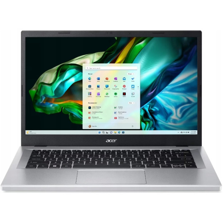 Mocny  Laptop Acer Aspire 3 i3-N305 8G 1TB  FHD 14" Intel i3  srebrny komunia