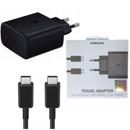 ŁADOWARKA SIECIOWA USB-C SAMSUNG 5A 45W TYP-C CZARNY