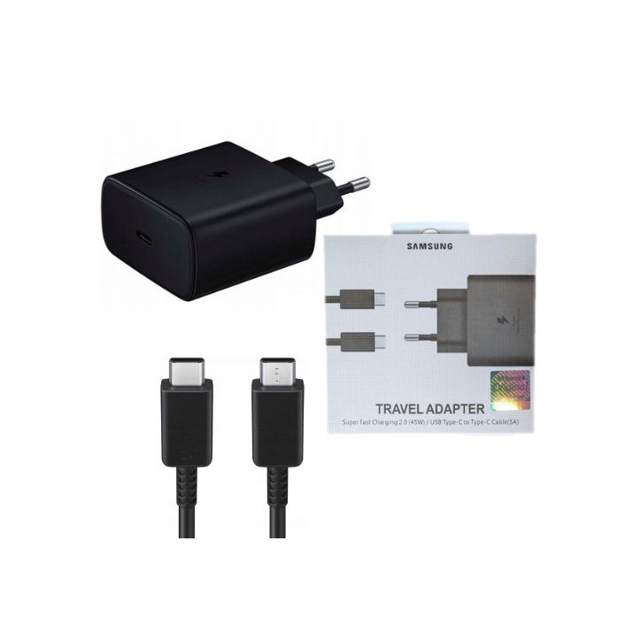 ŁADOWARKA SIECIOWA USB-C SAMSUNG 5A 45W TYP-C CZARNY ŁADOWARKA SIECIOWA USB-C SAMSUNG 5A 45W TYP-C CZARNY