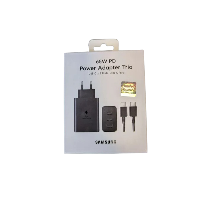 ŁADOWARKA SAMSUNG TRIO P-T6530NBEGWW USB-A 2x USB-C 65W CZARNA ŁADOWARKA SAMSUNG TRIO P-T6530NBEGWW USB-A 2x USB-C 65W CZARNA