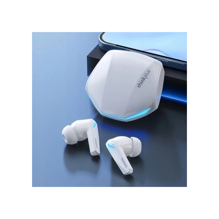 LENOVO GM2 PRO Z POWERBANK - Białe / SŁUCHAWKI BEZPRZEWODOWE LENOVO GM2 PRO Z POWERBANK