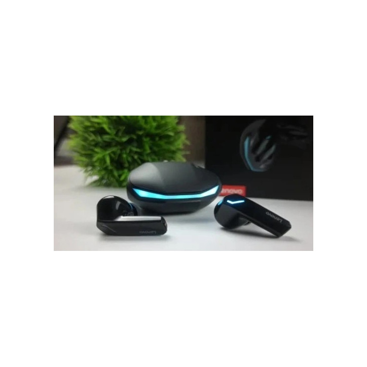 LENOVO GM2 PRO Z POWERBANK - Czarne / SŁUCHAWKI BEZPRZEWODOWE LENOVO GM2 PRO Z POWERBANK