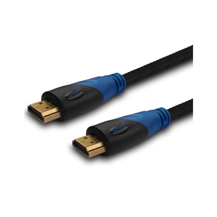 Kabel HDMI (M) 2m, oplot nylonowy, złote końcówki, v1.4 high speed, ethernet/3D CL-48