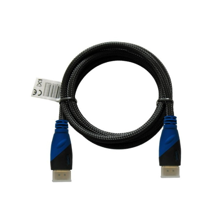 Kabel HDMI (M) 2m, oplot nylonowy, złote końcówki, v1.4 high speed, ethernet/3D CL-48