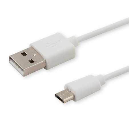 Kabel USB - microUSB typ B Savio 2 m / 2,1A / 480Mb biały