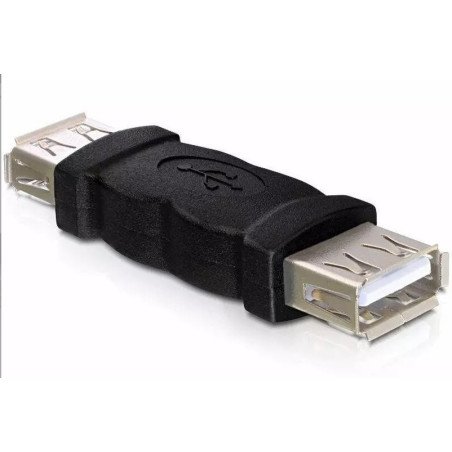 Adapter z dwoma gniazdami USB A (F) - USB A (F) - do łączenia dwóch kabli USB ze standardowym wtykiem typu A.