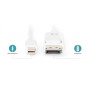Kabel połączeniowy Displayport 1.1a Typ miniDP/DP M/M biały 3m