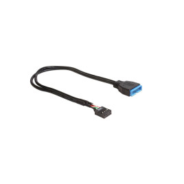 Przedłużacz USB Delock 83281 czarny 0,3 m