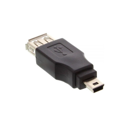 Adapter USB Savio Brak miniUSB - USB Czarny