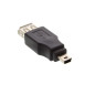 Adapter USB Savio Brak miniUSB - USB Czarny Adapter USB Savio Brak miniUSB - USB Czarny