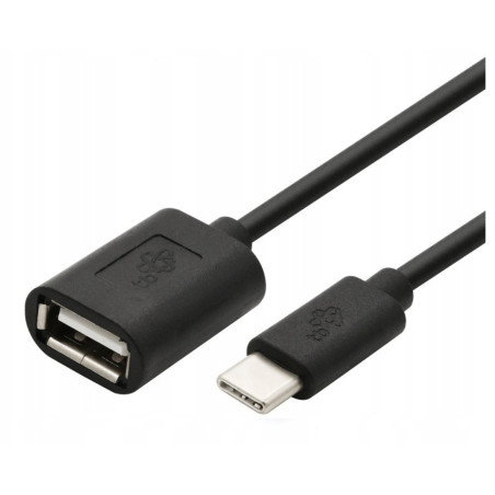 TB Kabel OTG USB AF - USB C 15cm czarny