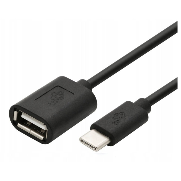 TB Kabel OTG USB AF - USB C 15cm czarny