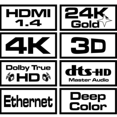 Kabel HDMI (M) 1 m, czarny, CL-37