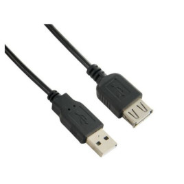Przedłużacz USB 2.0 | A-A M/F | 3m | czarny