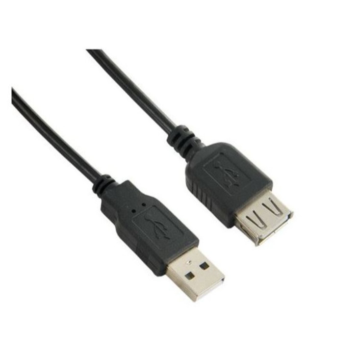Przedłużacz USB 2.0 | A-A M/F | 3m | czarny