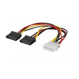 Savio Kabel zasilający Molex 4 pin męski - 2xSATA 15 pin żeński, AK-13
