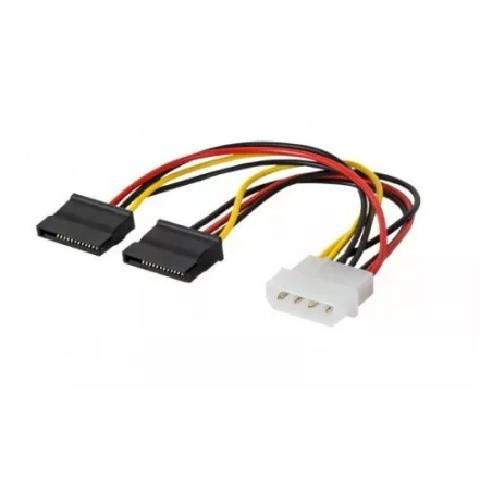 Savio Kabel zasilający Molex 4 pin męski - 2xSATA 15 pin żeński, AK-13