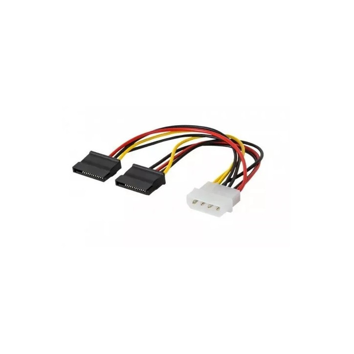 Savio Kabel zasilający Molex 4 pin męski - 2xSATA 15 pin żeński, AK-13