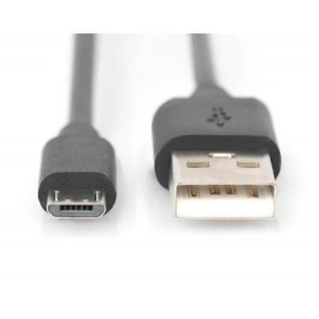 Kabel połączeniowy USB 2.0 HighSpeed Typ USB A/microUSB B M/M czarny 1m
