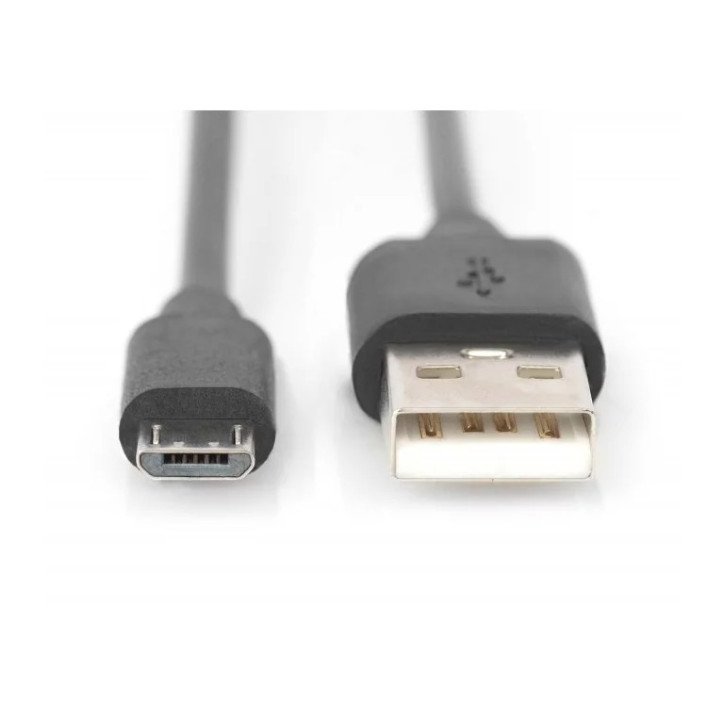 Kabel połączeniowy USB 2.0 HighSpeed Typ USB A/microUSB B M/M czarny 1m