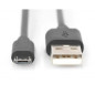 Kabel połączeniowy USB 2.0 HighSpeed Typ USB A/microUSB B M/M czarny 1m