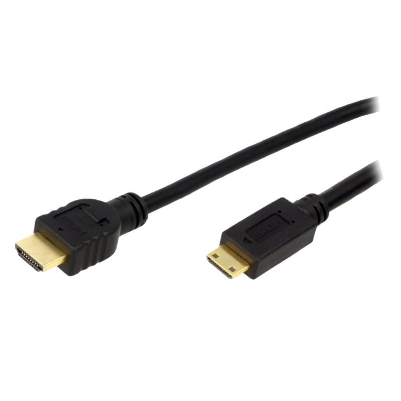 HDMI wtyk mini HDMI wtyk PVC 1,5m czarny HDMI 1.4 HDMI wtyk mini HDMI wtyk PVC 1,5m czarny HDMI 1.4