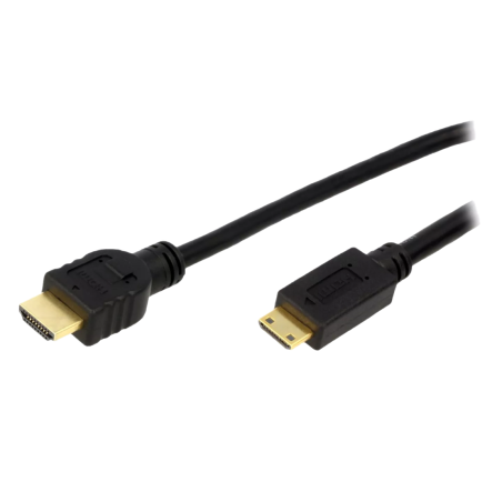 HDMI wtyk mini HDMI wtyk  PVC 1,5m  czarny HDMI 1.4