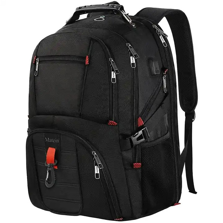 Plecak biznesowy męski PODRÓŻNY USB 50L, kolor czarny, 51x38x26cm Plecak biznesowy męski PODRÓŻNY USB 50L, kolor czarny, 51x38x26cm
