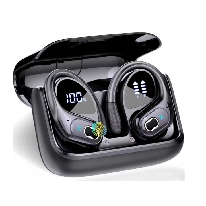 SŁUCHAWKI BEZPRZEWODOWE BLUETOOTH DOKANAŁOWE SPORTOWE ROZMOWY HD65