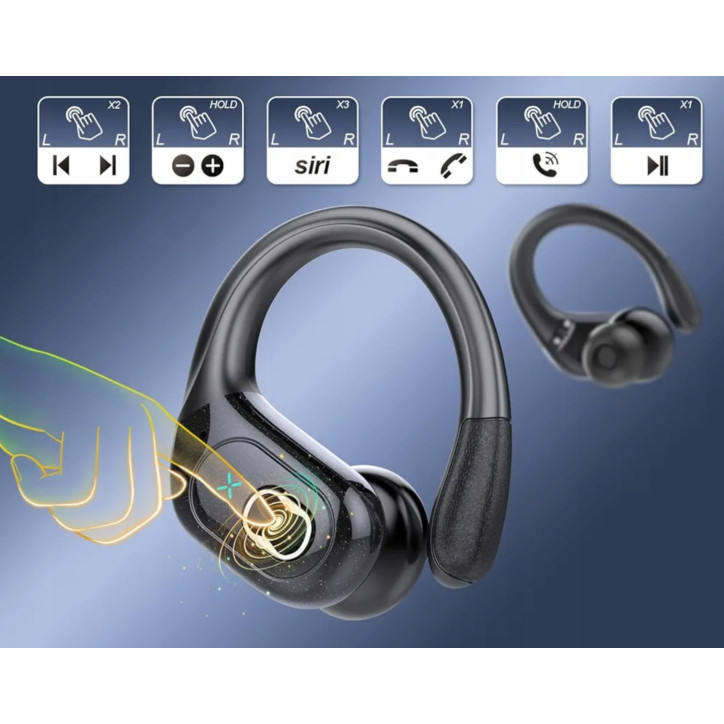 SŁUCHAWKI BEZPRZEWODOWE BLUETOOTH DOKANAŁOWE SPORTOWE ROZMOWY HD65