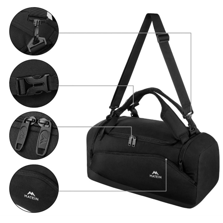 Matein T121900 czarny / Torba na siłownię