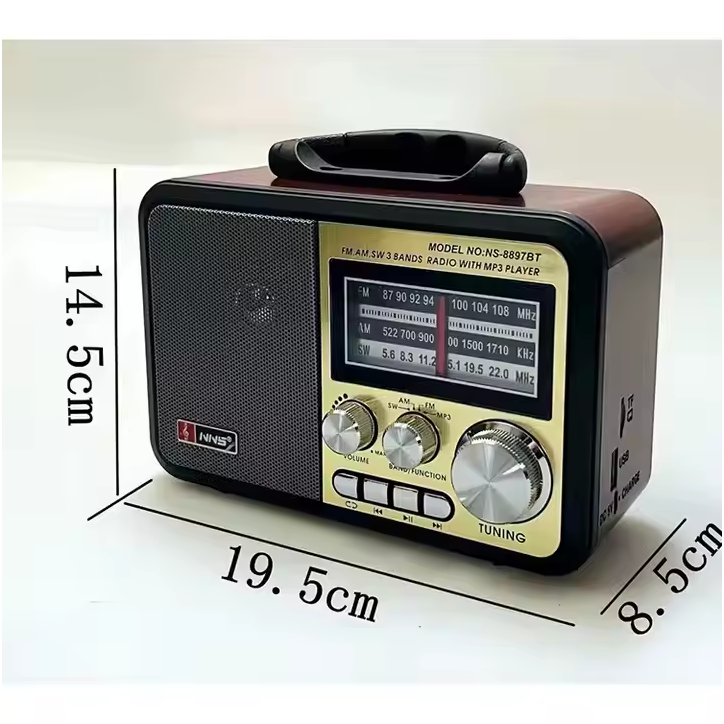 Radio Aurora RetroAudio NS-8897BT FM Sieciowo-bateryjne Radio Aurora RetroAudio NS-8897BT FM Sieciowo-bateryjne